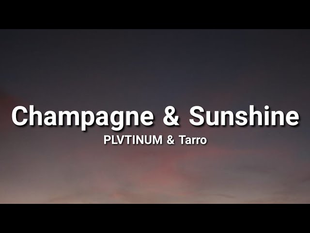 CHAMPAGNE & SUNSHINE (TRADUÇÃO) - PLVTINUM 