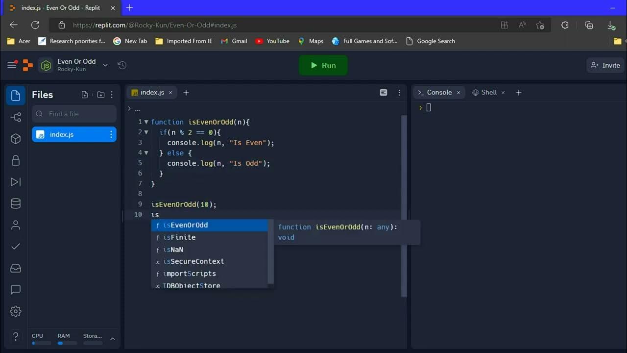 Even Or Odd In JS #shorts #short #js #javascript #coding #programming ...