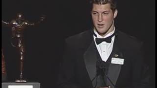 William V. Campbell Trophy Winner Tim Tebow Thanks Those Who Went Before Him