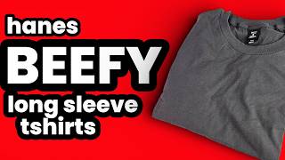 Hanes Beefy Crewneck Long-Sleeve T-shirt for Men