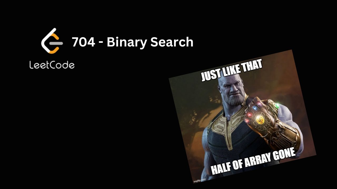 Binary Search - Leetcode 704 - YouTube