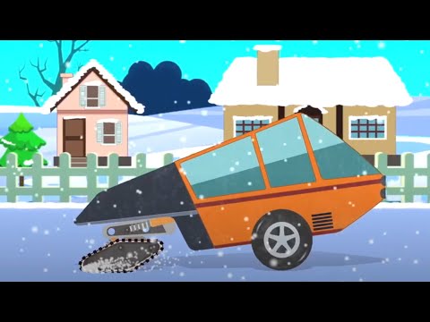 Snowmobile Car | Car & Truck Garage Videos | Street Vehicles | Kids Fun Games Club