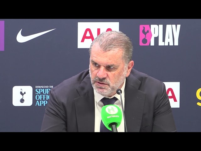 *** ANGRY ANGE POSTECOGLOU *** PRESS CONFERENCE: Tottenham 0-2 Manchester City class=