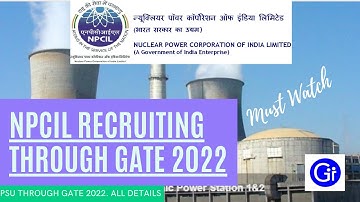 NPCIL Recruitment Through Gate 2022 Out - PSU through GATE 2022