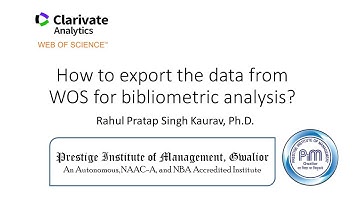 How to export the data from Web of Science for bibliometric analysis?