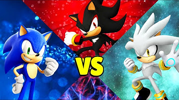 Sonic vs Shadow vs Silver   SONIC DASH ANDROID GAMEPLAY