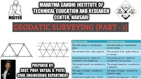 GEODETIC SURVEYING [PART-1] ~ GTU : Surveying (3140601) @M.G.I.T.E.R, NAVSARI