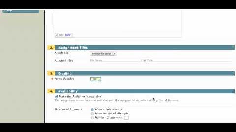 Blackboard 9: Create Assignment