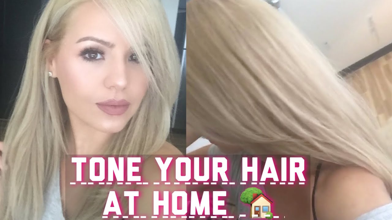 How To Tone Brassy Hair At Home W Wella T18 Demo Youtube