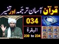 034quran class  suratulbaqarah ayat no 230 to 234 ki tafseer by engineer muhammad ali mirza