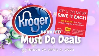*FREE FINISH TABS* Kroger UPDATED Must Do Deals for 3/29-4/4 | NEW Mega Sale & MORE