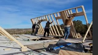 Framing walls for our off-grid home