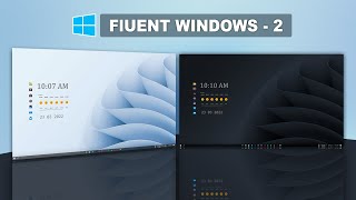 customize your windows | no rainmeter  | no custom theme  | fluent windows | acrylic theme.