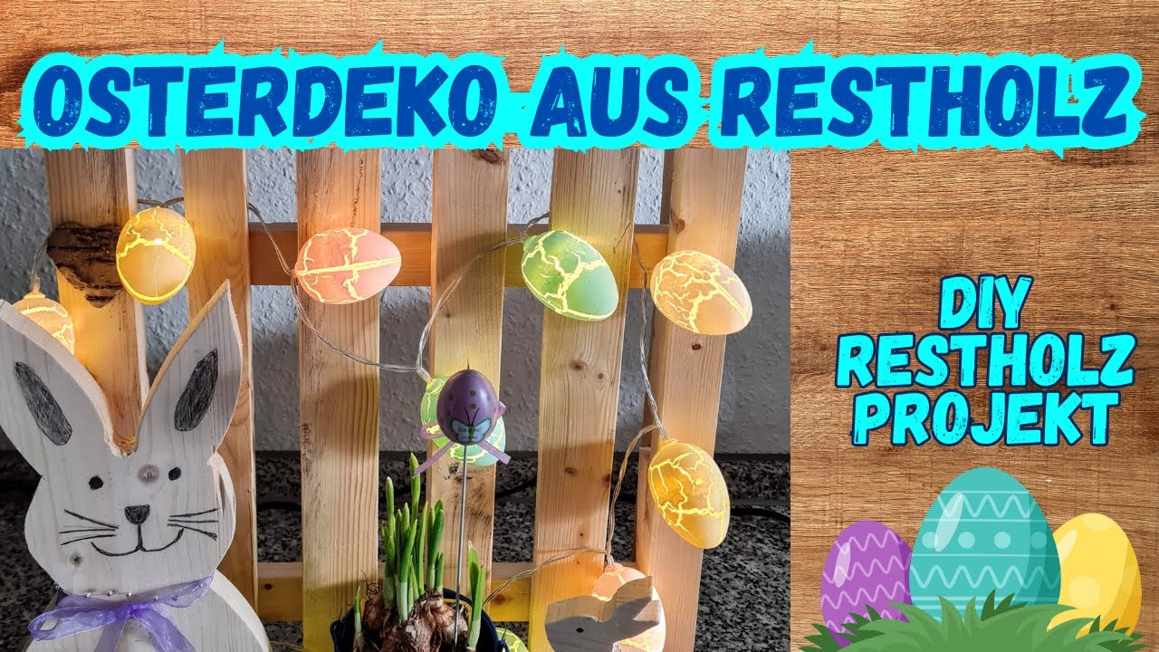 DIY Osterdeko aus Holz selber bauen. #diy #holzarbeiten #ostern