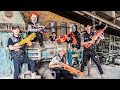 World Of Nerf Guns SWAT TEAM CID Dragon Fight XICMAN MASK Battle Crime Group