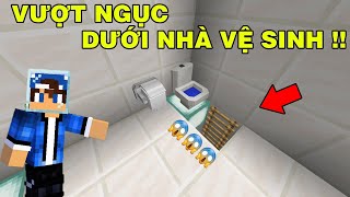 Mình Đã Thử Thách Vượt Ngục Dưới Bồn Cầu | THOÁT KHỎI NHÀ TÙ DÂN LÀNG | Trong Minecraft Pe..!!