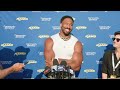 Puka Nacua, Myles Garrett & Rams Coordinators At The Podium Following Training Camp Practice