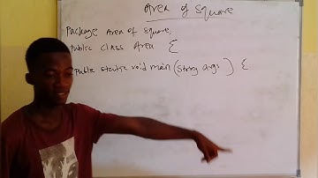 How to calculate the Area of a Square using Java Programming Language