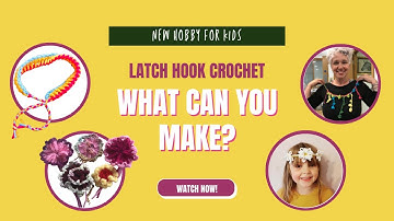 What to make with a latch hook. A new hobby for kids using creative stitches promo samples video