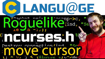 14) C language. Roguelike game @ NCurses: movement