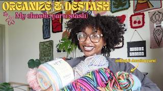 Organize & Destash my yarn stash with me! #crochet #yarnstash #organization