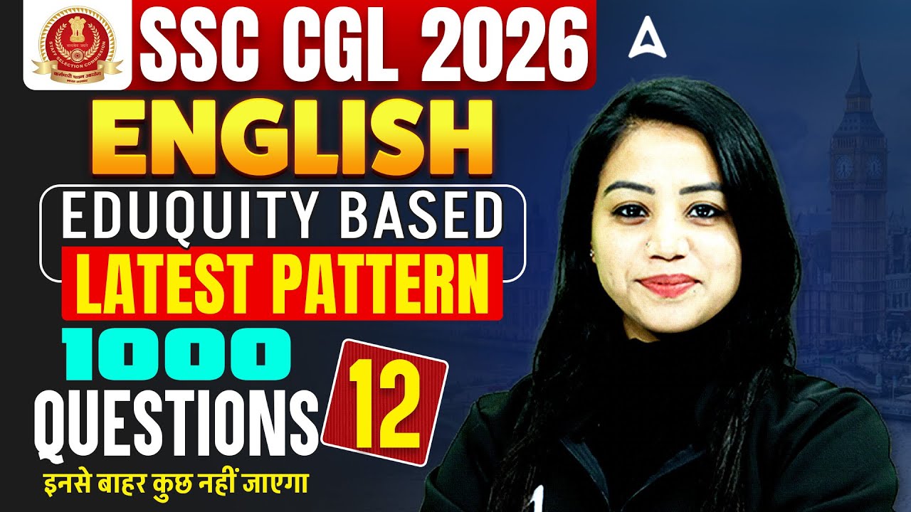 SSC CGL English Practice Set | SSC CGL English 2026 | SSC CGL English Classes By Bharti Ma'am