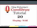 Corel draw shaping weld command in hindi