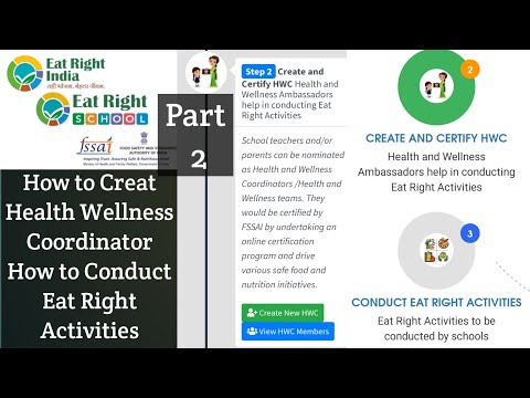 SNF Portal How to Creat health Wellness Coordinator| How to Conduct Eat Right Activities in school|