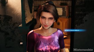 Hot Pink no armor Jessie flirting with Cloud scenes - Final Fantasy 7 Remake mod