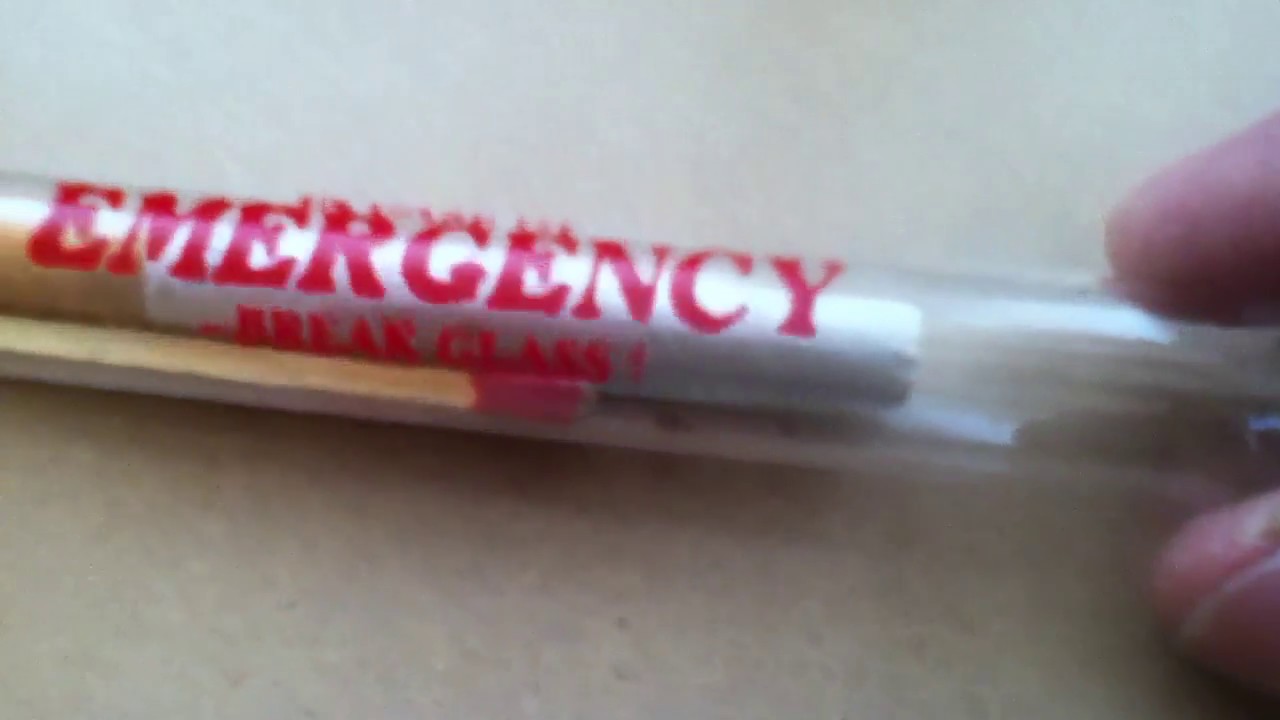 In Case Of Emergency Break Glass Cigarette Youtube