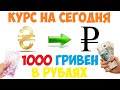1000 гривен в рублях / Курс гривны к рублю на сегодня