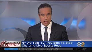 NY AG Tells TV Providers To Stop Charging Live Sports Fees