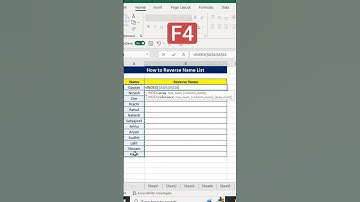 Reverse Name List #excel #msexcel #shortsvideo #msexceltutorial #msexceltricks #ytshorts #shorts