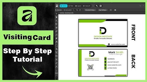 How to create Modern Visiting Card Design in Affinity Designer | Full Tutorial for Beginners#Ai #svg