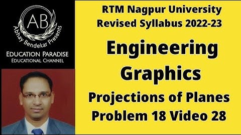 Projections of Planes: Problem 18 Video 28 (30-60-90 Set Square inclined to H .P.)