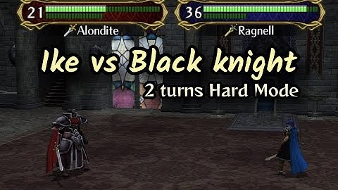 Ike vs Black Knight 2 turns (Hard mode) Fire Emblem Path of Radiance