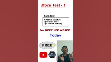 Mock Test-1 | JEE NEET | 2024/2025 | Chemistry #jee #neet #wbjee