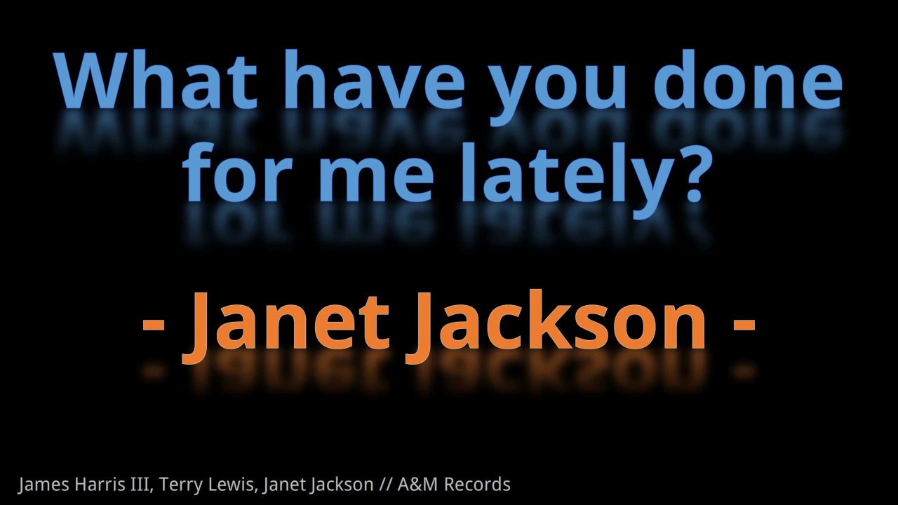 Download What have you done for me lately - Janet Jackson (HD, 320kbps) w/lyrics