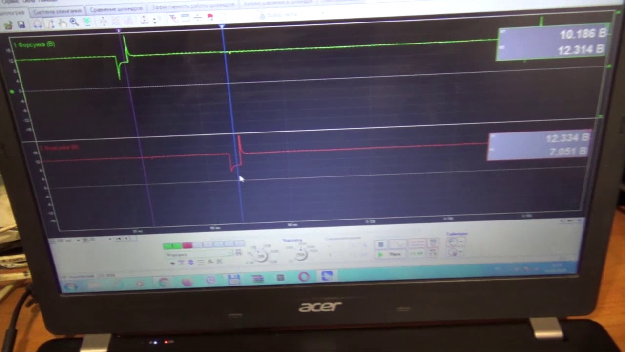 ВАЗ 2112 троит. Диагностика мотортестером Диамаг-2. - YouTube