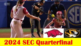Missouri vs Arkansas Softball Game Highlights, 2024 SEC Tournament Quarterfinal screenshot 5