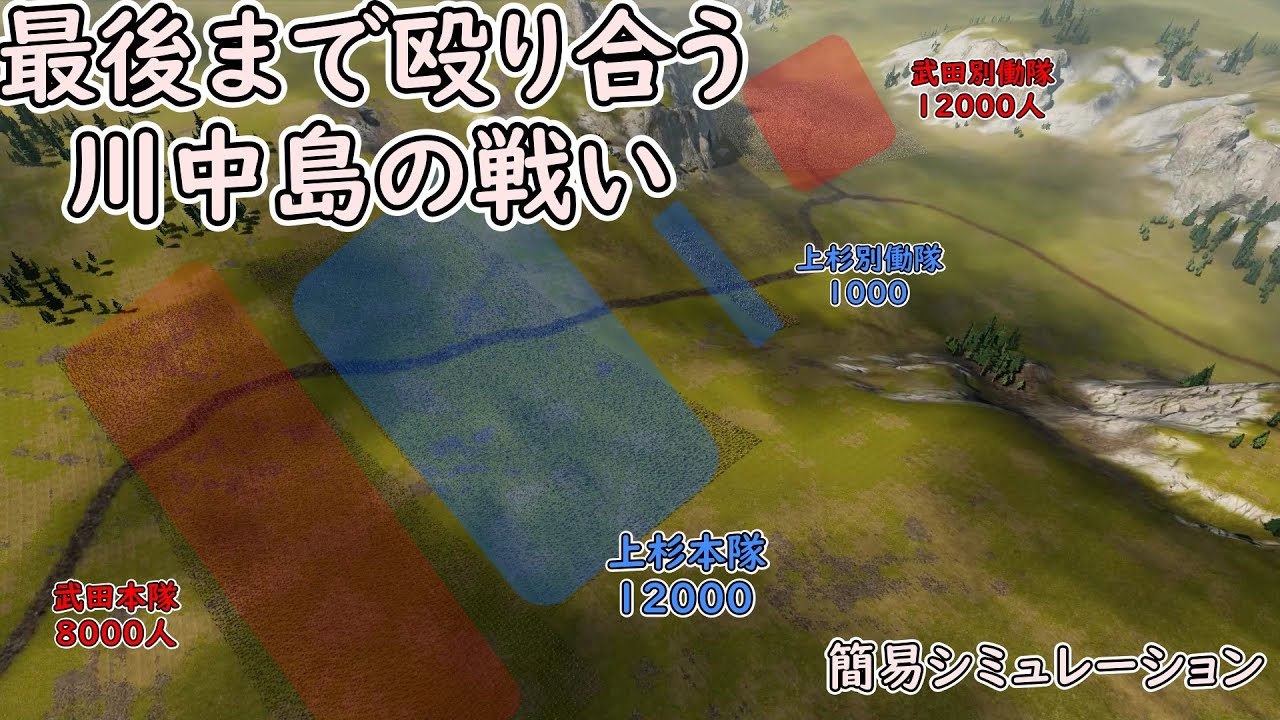 Battle of Kawanakajima] A simple simulation of the fierce Fourth