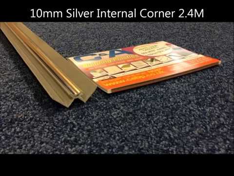 2.4M Silver Internal Corner for 10mm Shower Panel - YouTube