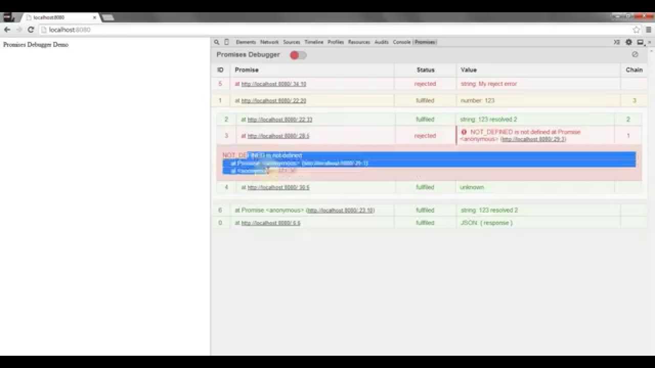 Promises Debugger Extension - Chrome 38 - YouTube