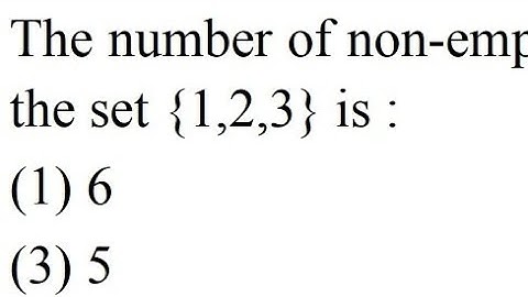 The number of non-empty equivalence relations on the set ￼{1,2,3}