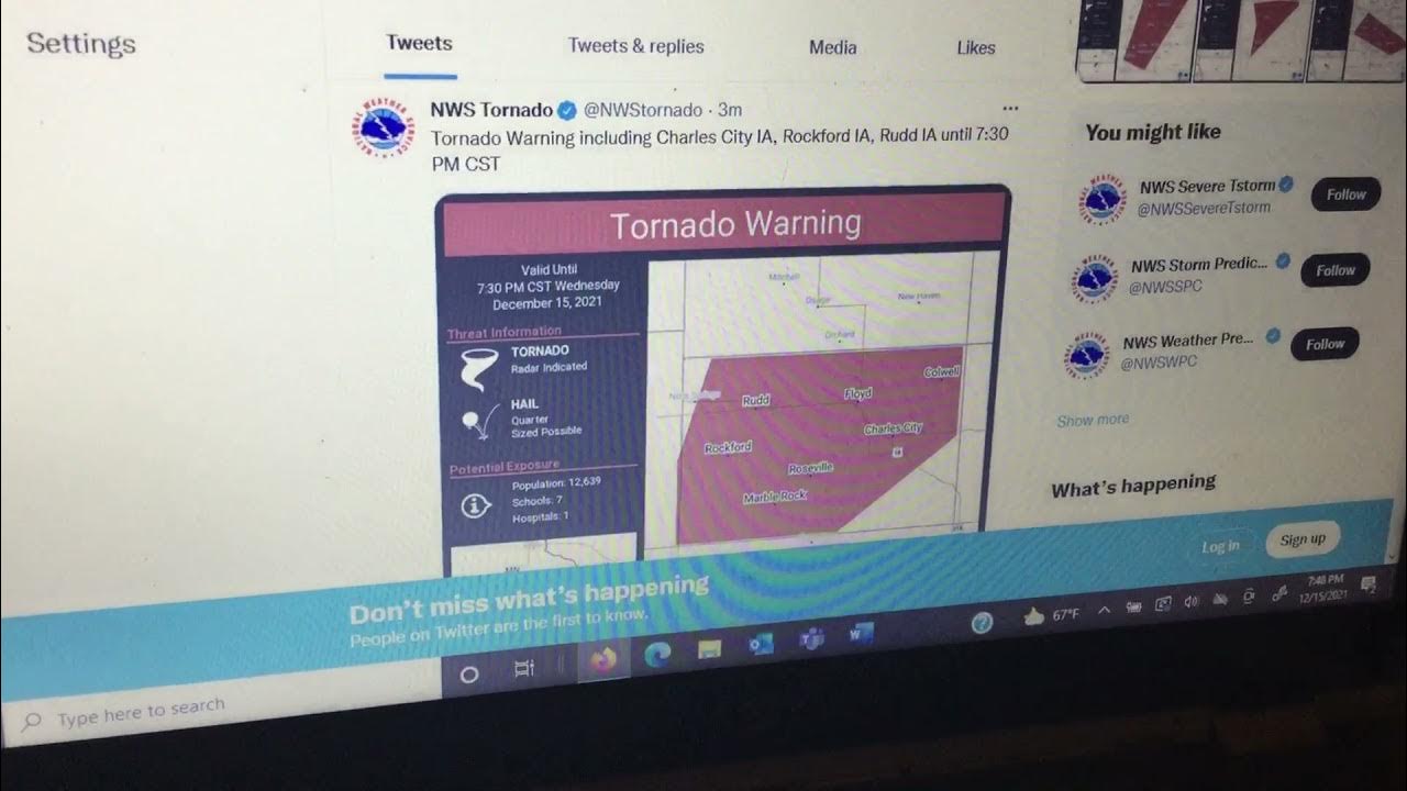 Tornado warning for Charles City IA Rockford IA and Rudd IA until 7