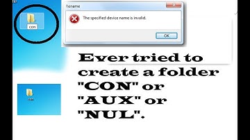 Ever tried to create a folder CON or AUX or NUL   | latest 2018  | #computer tricks