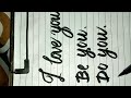 Calligraphy writing | how to write  I Love You in Calligraphy writing | Rua sign writing