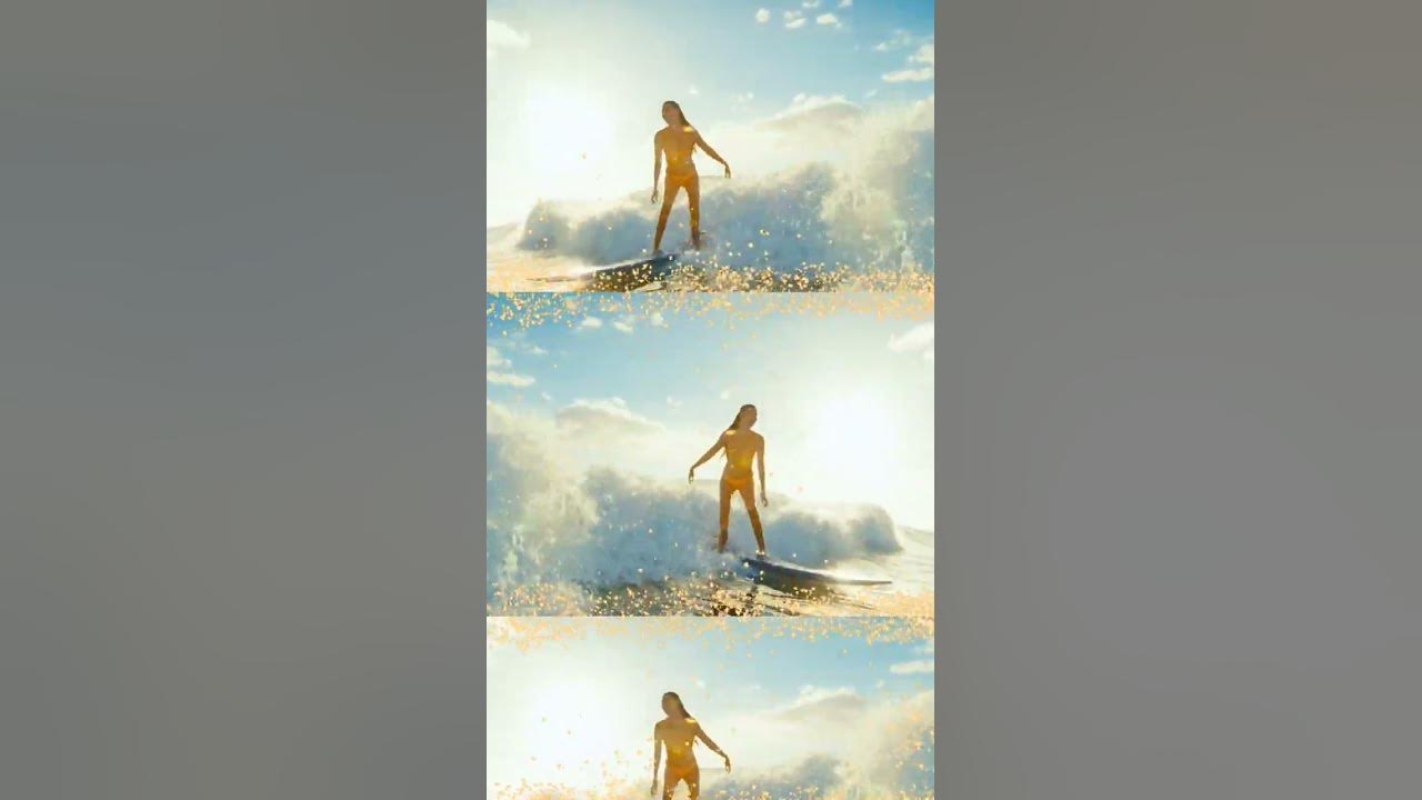 Surfing girl