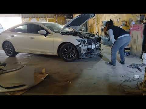MASDA 6 FRONT CRASH REPAIR WITHOUT DAMAGING PAINT #ASMR #AUTOMOBILE #2025