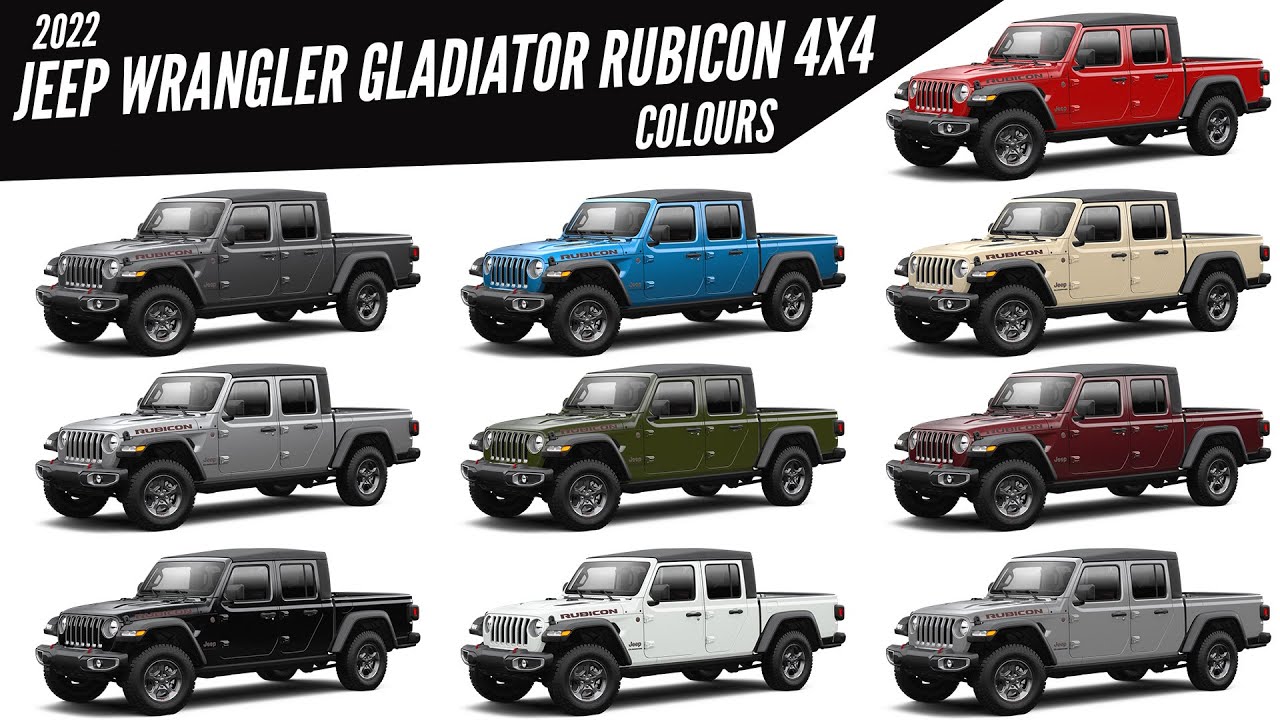 2022 Jeep Gladiator Rubicon 4X4 Pickup Truck All Colour Options 2022 Jeep Gladiator Rubicon 4X4 Pickup Truck All Colour Options